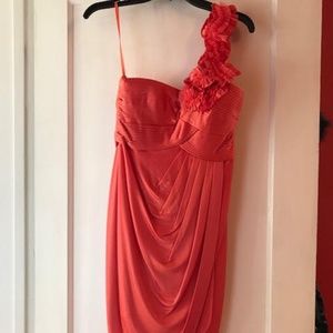 BCBG one shoulder cocktail dress
